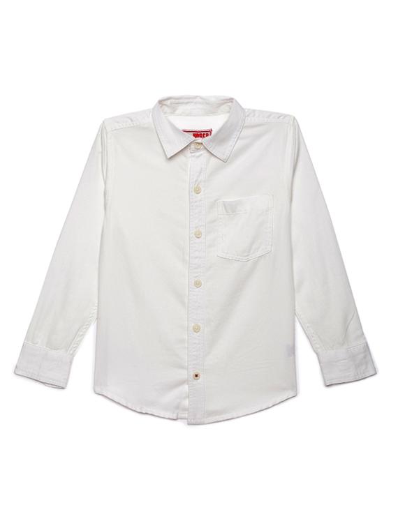 solid white cotton shirt - 17951018 - Zoom Image - 0