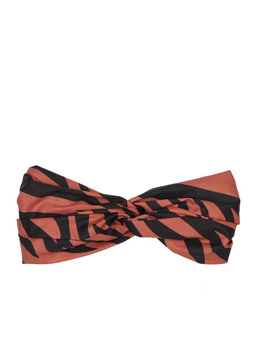 coral printed viscose headband and scrunchy combo pack - 17987265 - Zoom Image - 2