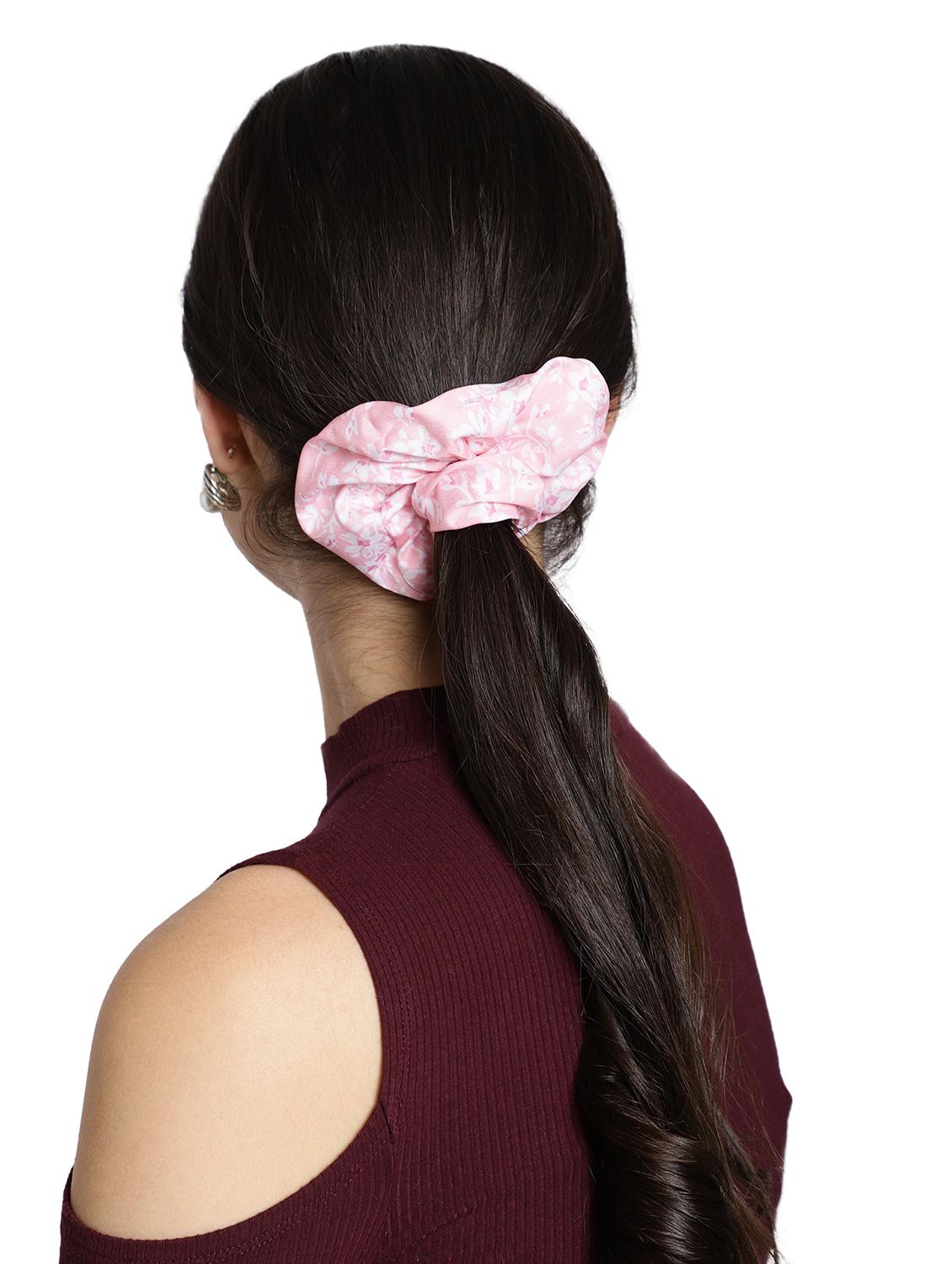 set of 3 multi-color printed viscose scrunchies - 17987299 - Zoom Image - 2
