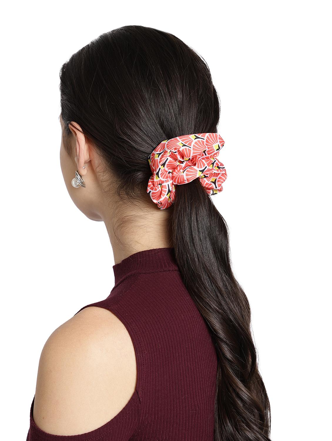 set of 3 multi-color printed viscose scrunchies - 17987301 - Standard Image - 4