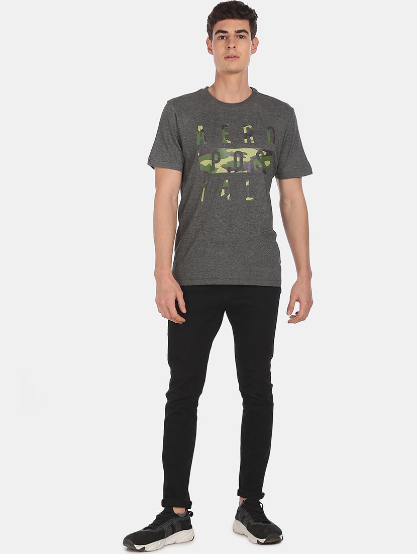 grey front print t-shirt - 18001762 - Zoom Image - 2