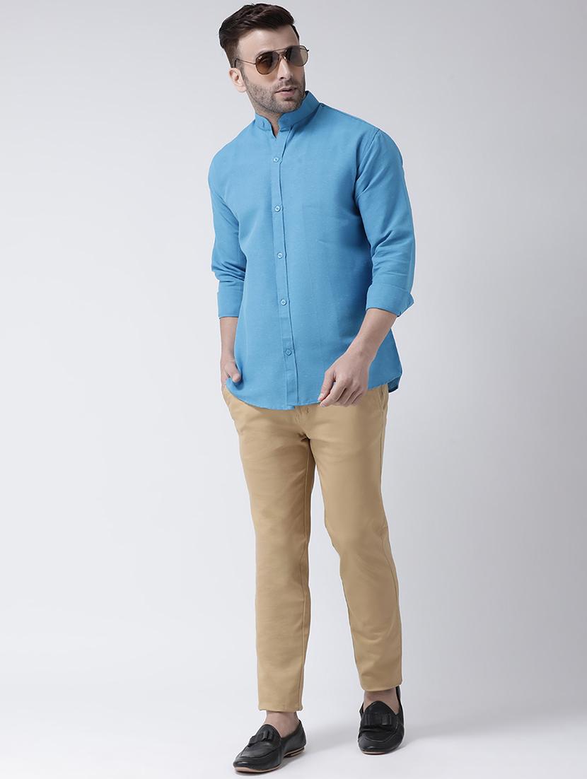 mens solid casual shirt - 18013475 - Zoom Image - 4