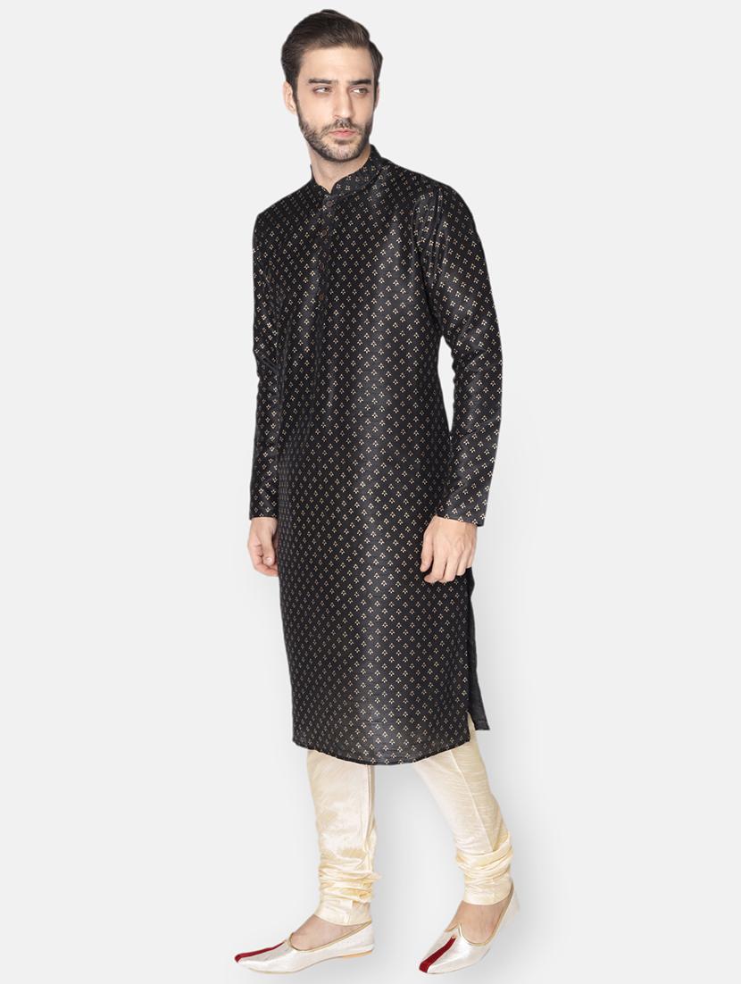 black printed long kurta - 18019529 - Zoom Image - 2