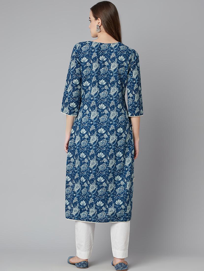 women's straight kurta - 18030868 - Standard Image - 2