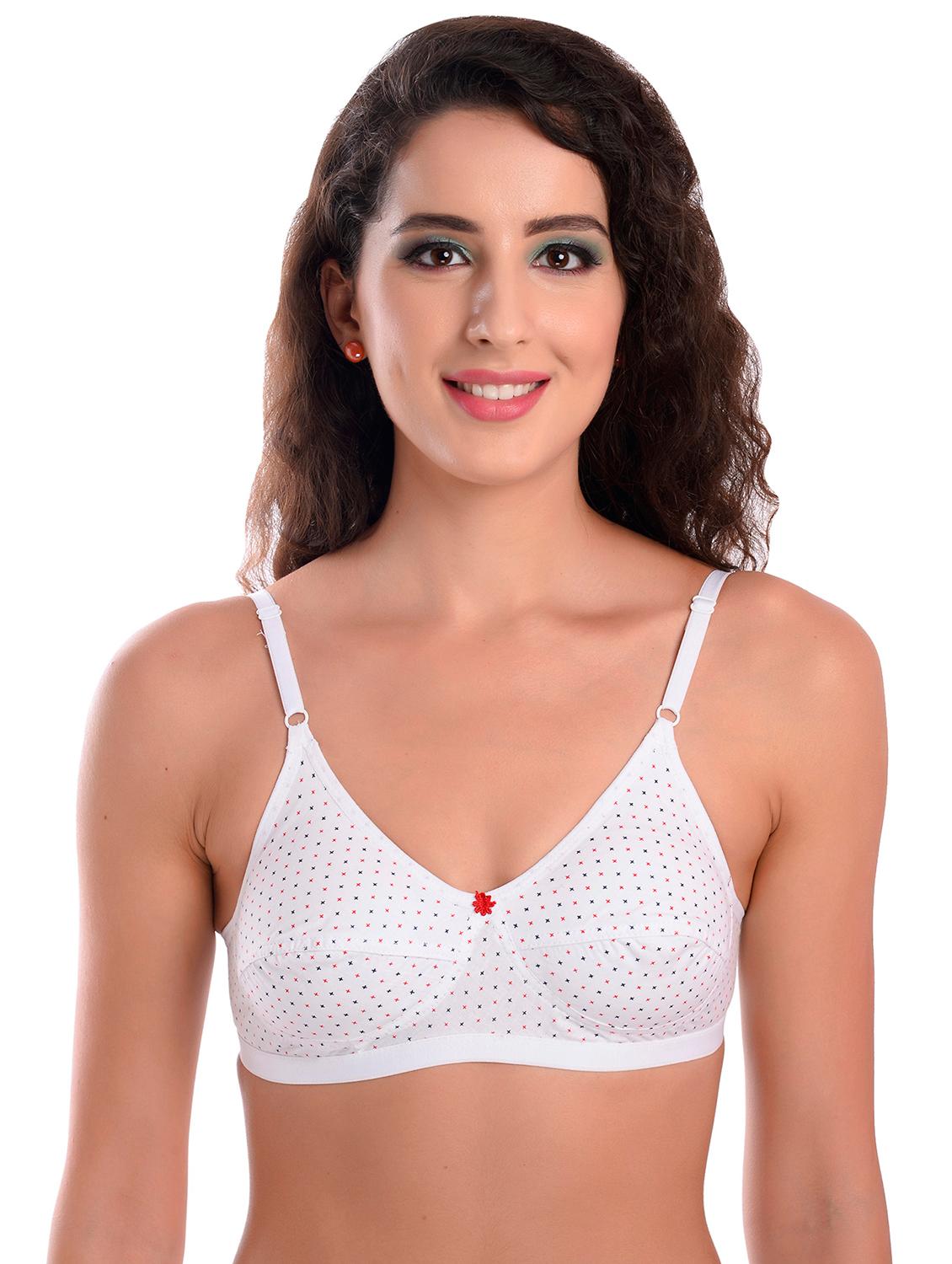 white printed t-shirt bra - 18031154 -  Standard Image - 1