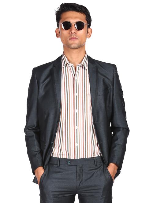 grey color men's 2  piece suit - 18045904 - Very Small Image - 1