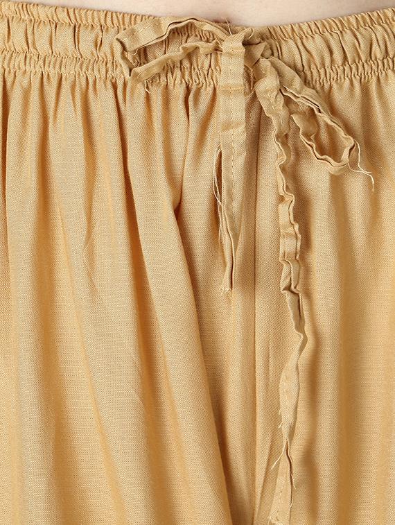 gold rayon flared palazzo - 18046618 - Zoom Image - 4