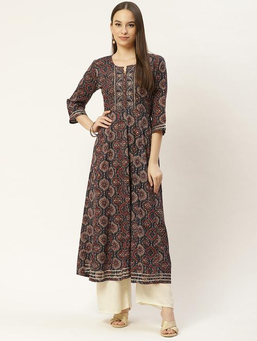 women's flared kurta - 18055174 - Standard Image - 0