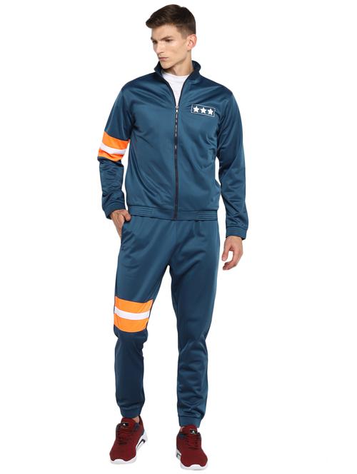 blue striped track pant full length track suit - 18055992 - Very Small Image - 1