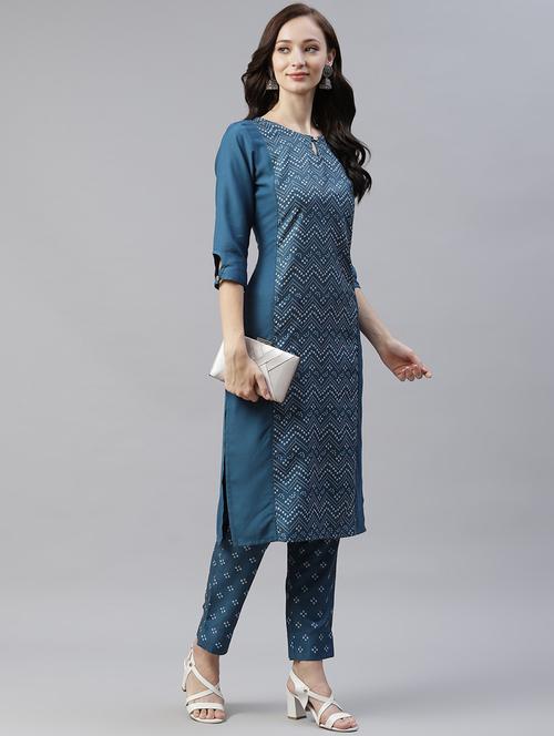 women's straight kurta - 18058055 - Very Small Image - 1