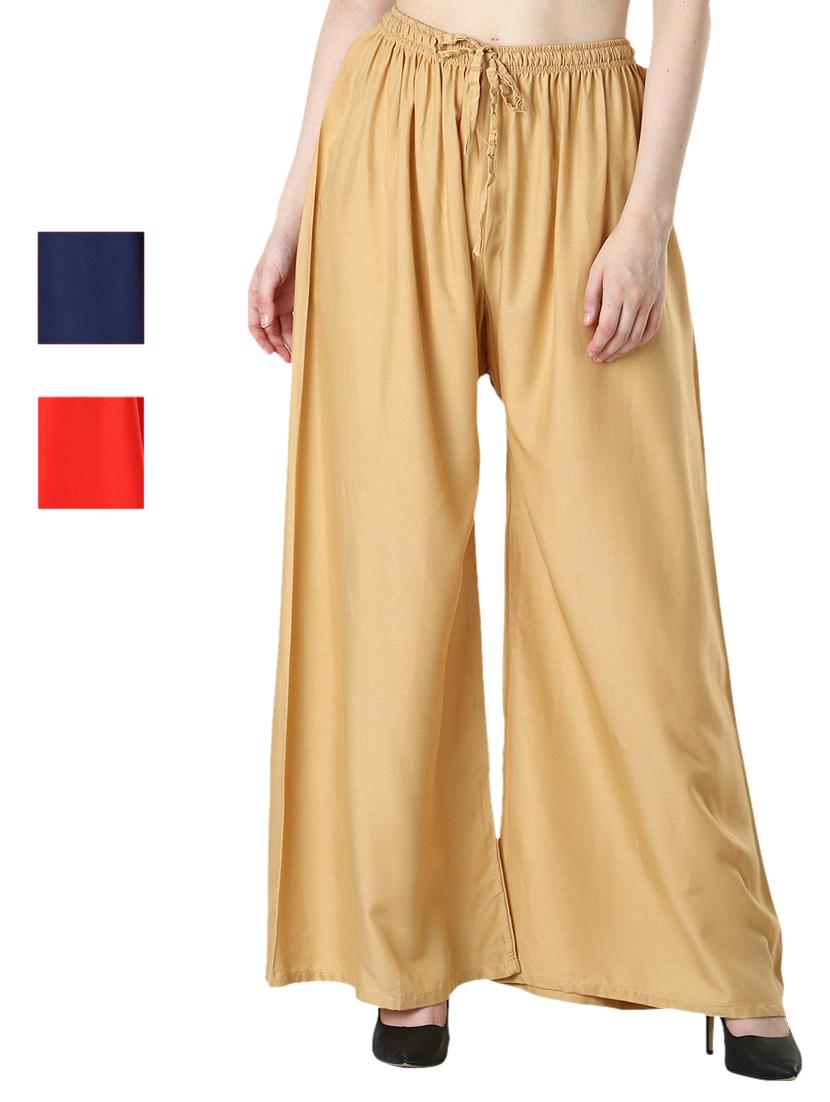 set of 3 solid palazzo - 18072172 - Zoom Image - 0