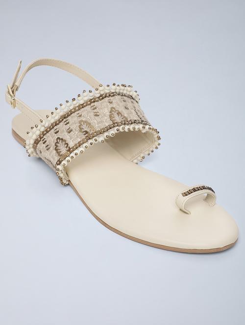 gold back strap sandal - 18083661 - Very Small Image - 1