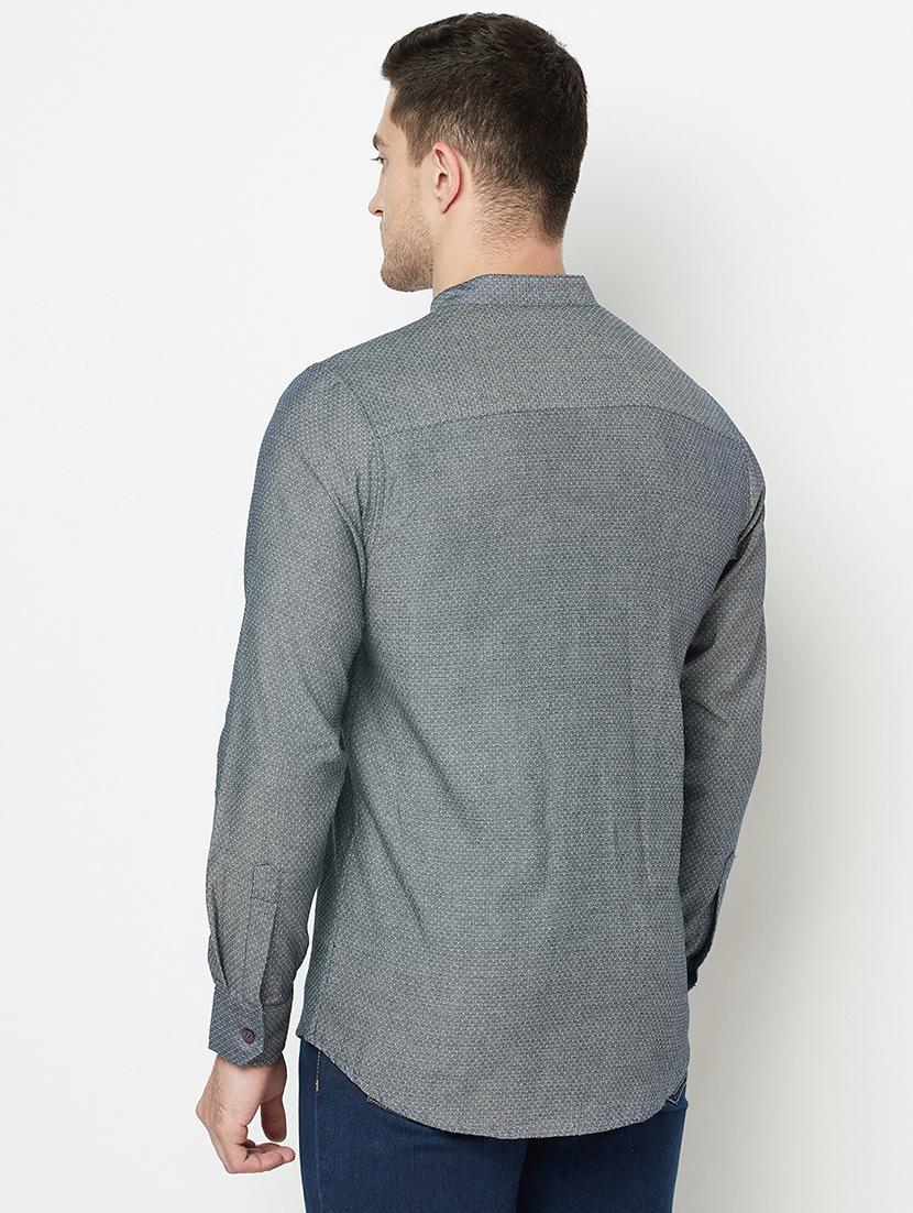 grey self design short kurta - 18107446 - Standard Image - 2