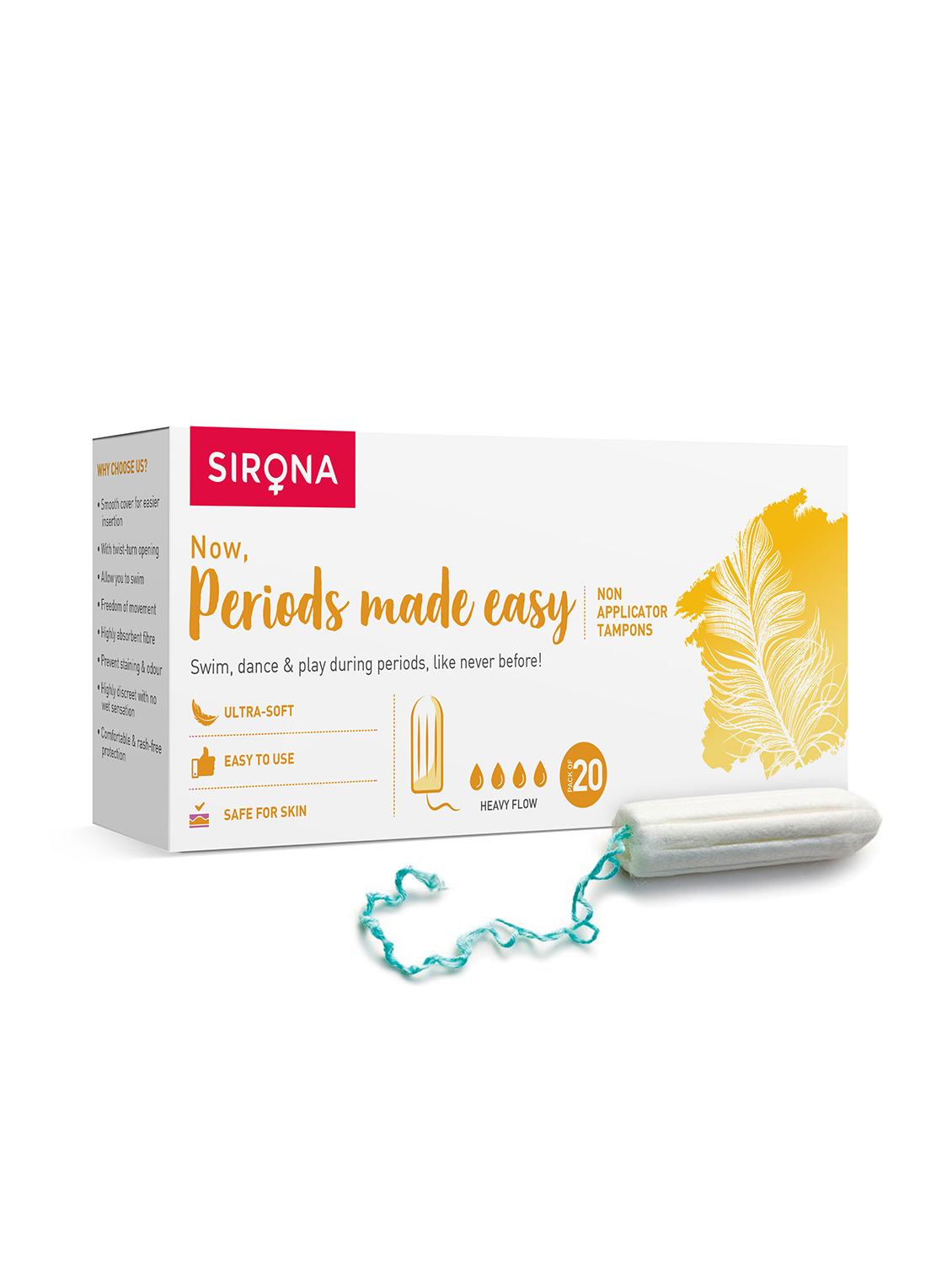 sirona fda approved premium digital tampon (heavy flow) - 20 tampon - 18114070 - Zoom Image - 0