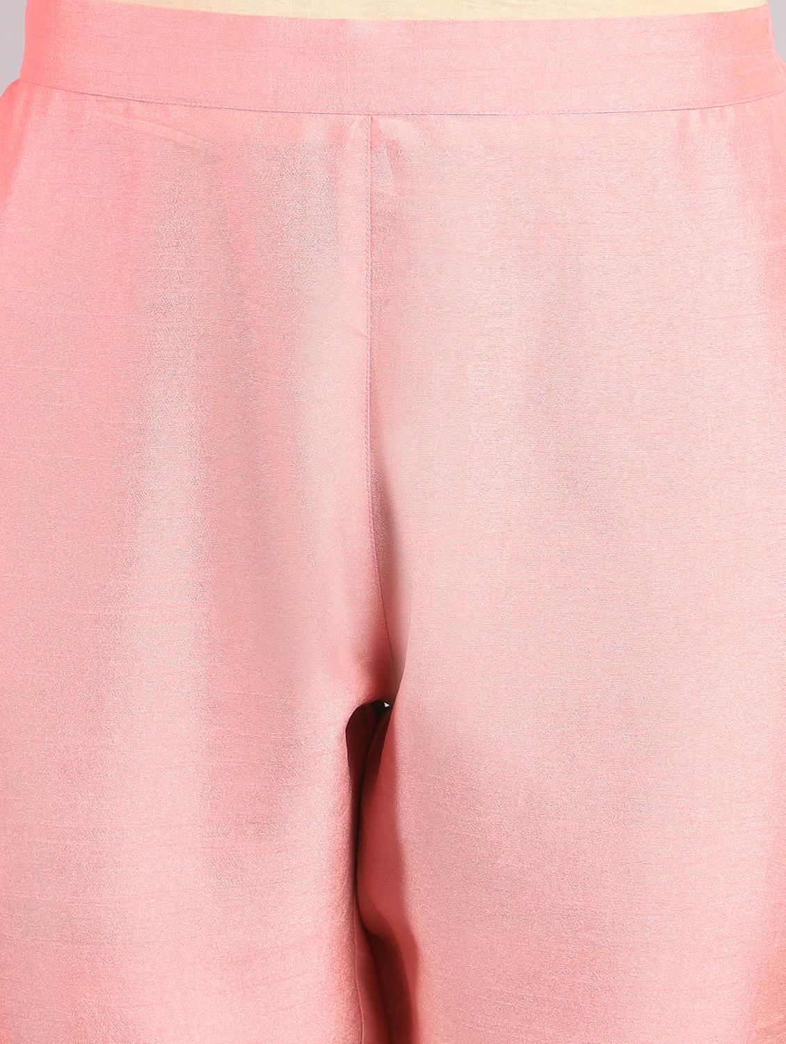 pink kurta pant set with dupatta - 18150626 - Zoom Image - 4
