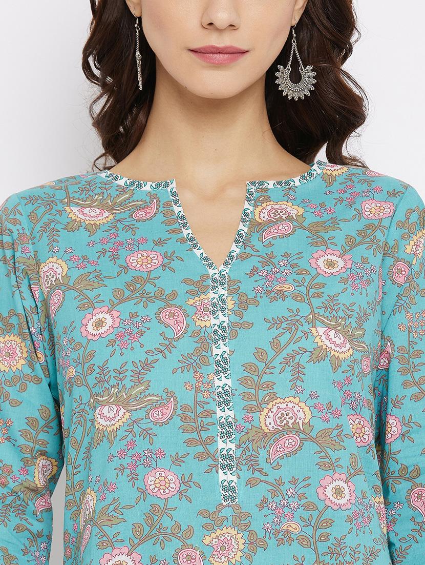 floral printed kurta palazzo set - 18177011 - Standard Image - 4