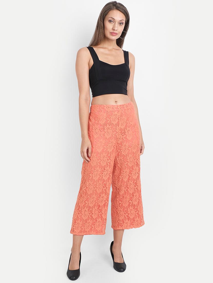 mid rise laced palazzo - 18184864 - Standard Image - 3