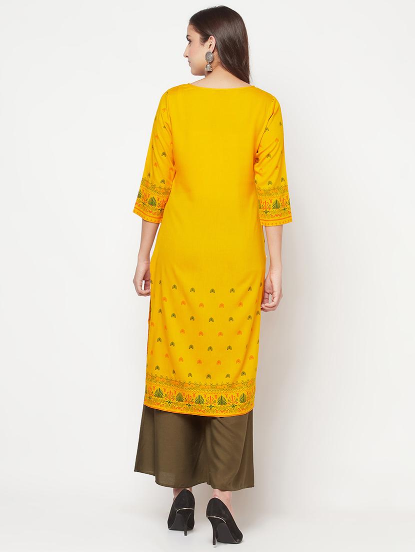 women's straight kurta - 18192088 - Standard Image - 2