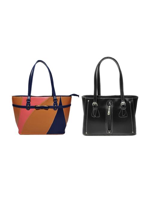 multi colored leatherette (pu) combo handbag - 18197031 - Very Small Image - 1