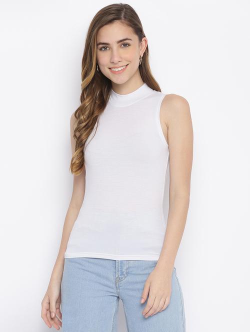 women's plain mock neck t-shirt - 18202904 - Very Small Image - 1