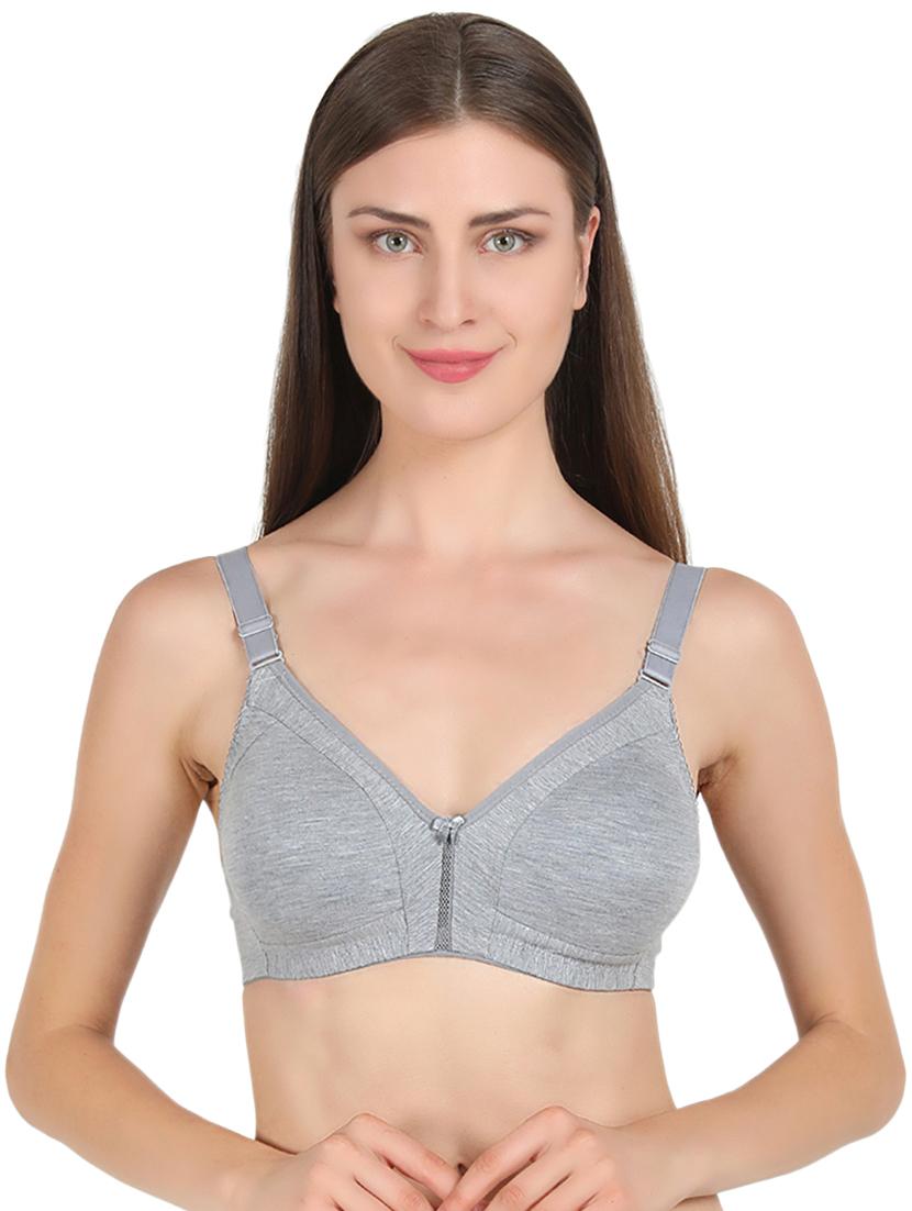 grey solid t-shirt bra - 18208990 -  Zoom Image - 0