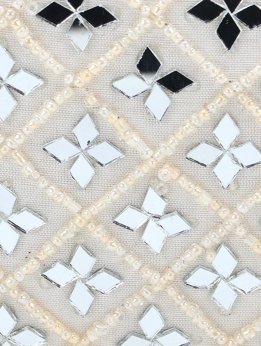 white faux silk box clutch - 18209763 - Standard Image - 3