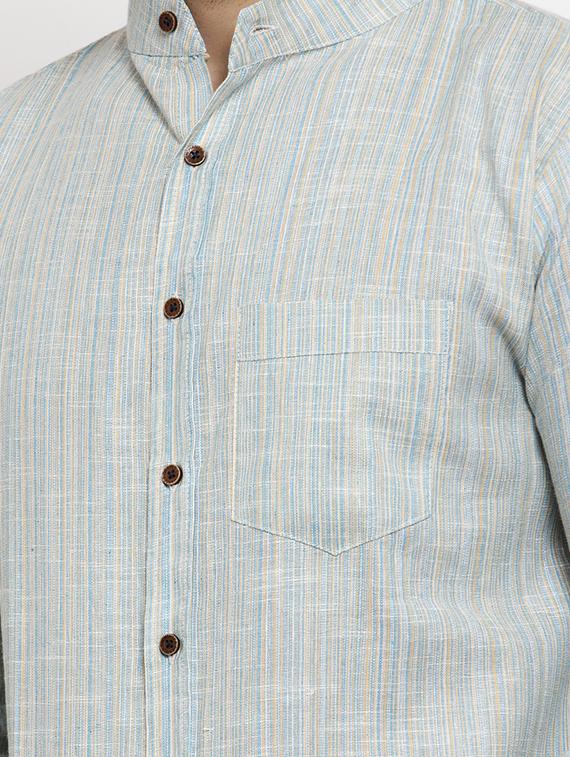 mens stripes casual shirt - 18213098 - Standard Image - 4