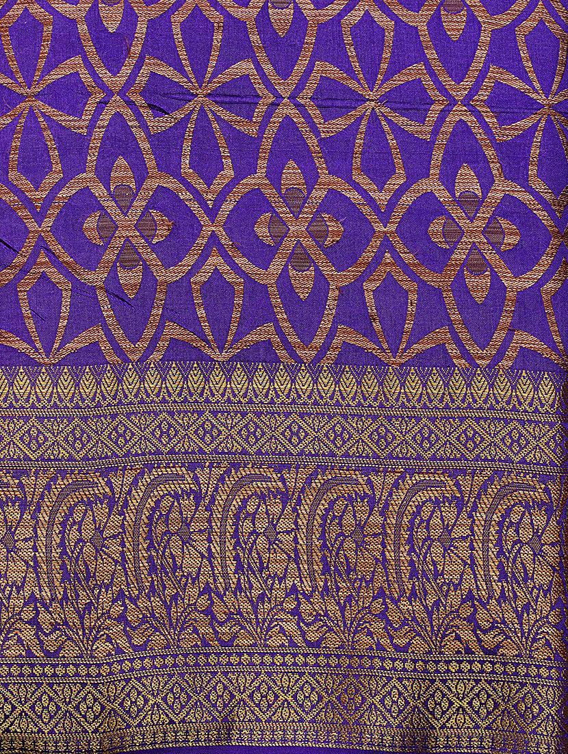 women's floral blue colored saree - 18214813 - Zoom Image - 3