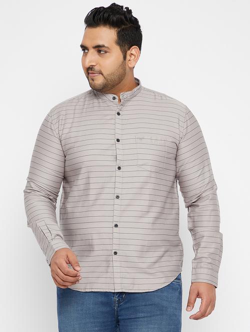 Mens Stripes Casual Shirt - 18215146 - Very Small Image - 1