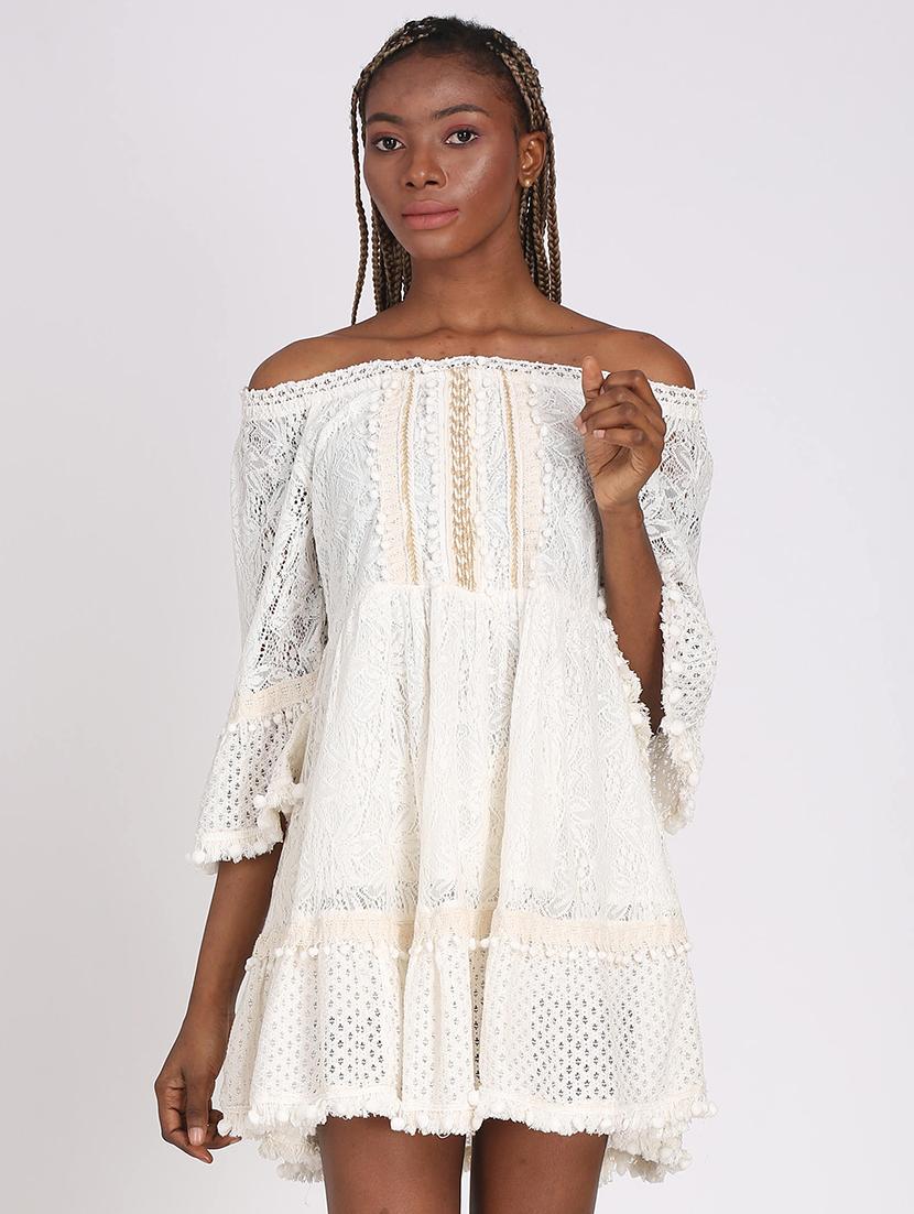 women's fit & flare self design dress - 18217048 - Zoom Image - 0