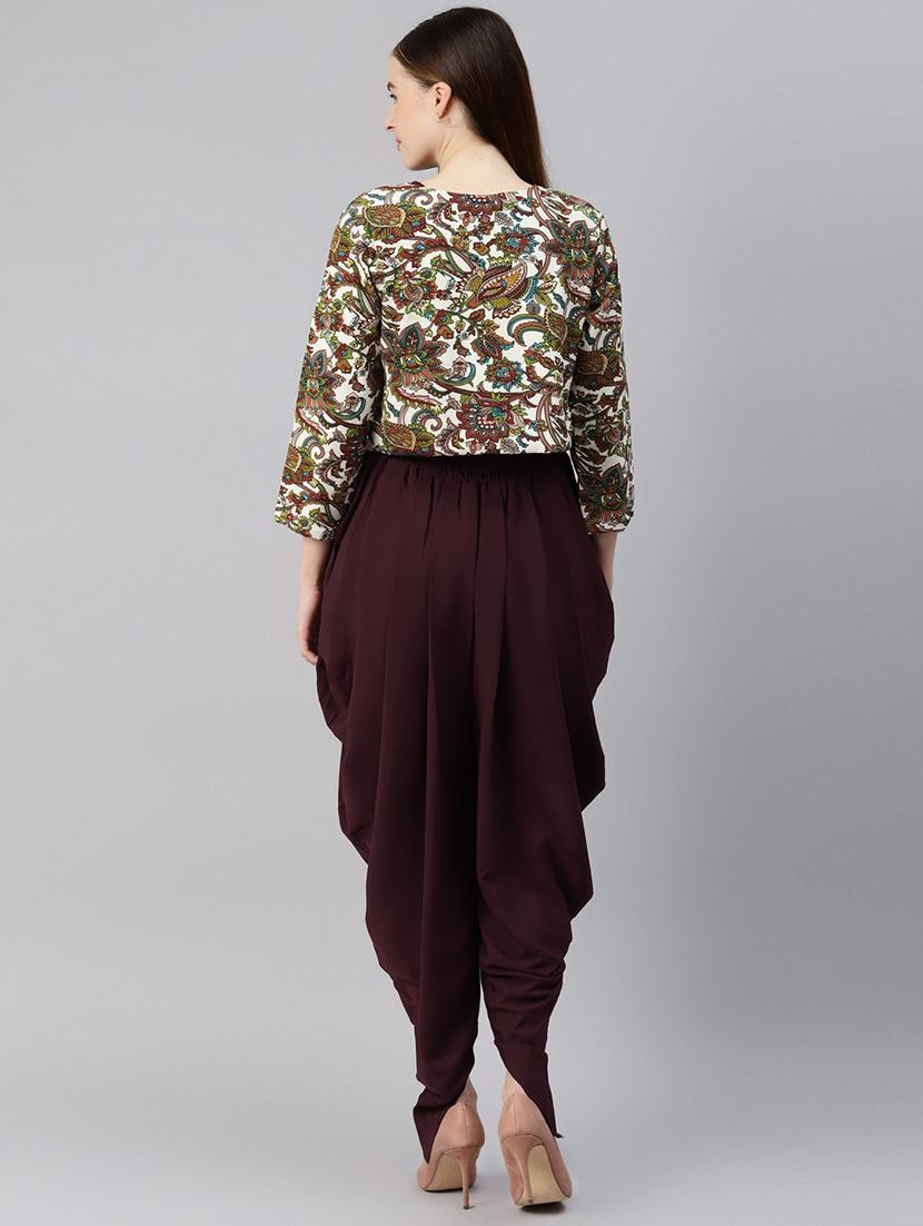 round neck solid full leg jumpsuit with jacket - 18232547 - Standard Image - 2