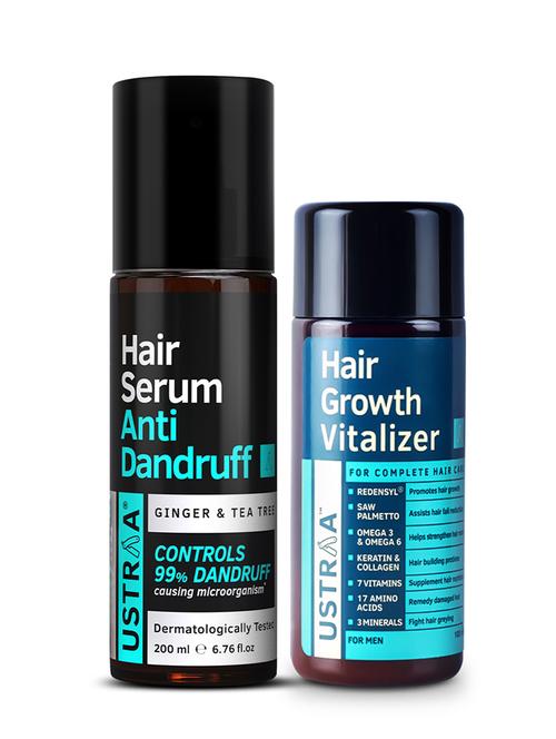 ustraa anti dandruff hair serum 200ml & hair growth vitalizer 100ml - 18235878 -  Standard Image - 0