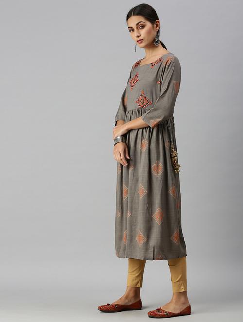 women's a-line kurta - 18249182 - Very Small Image - 1