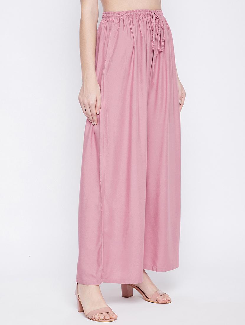 mid rise solid palazzo - 18249317 - Zoom Image - 0