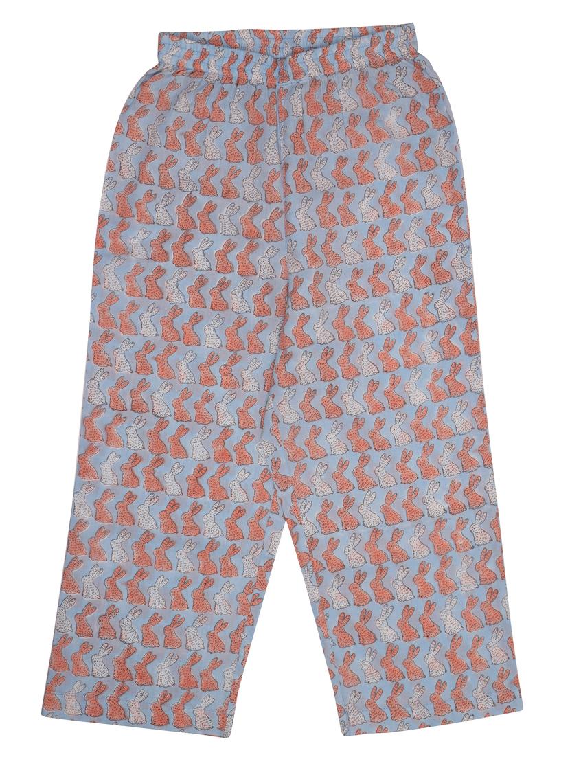 blue printed nightwear pyjama set - 18251535 - Standard Image - 3