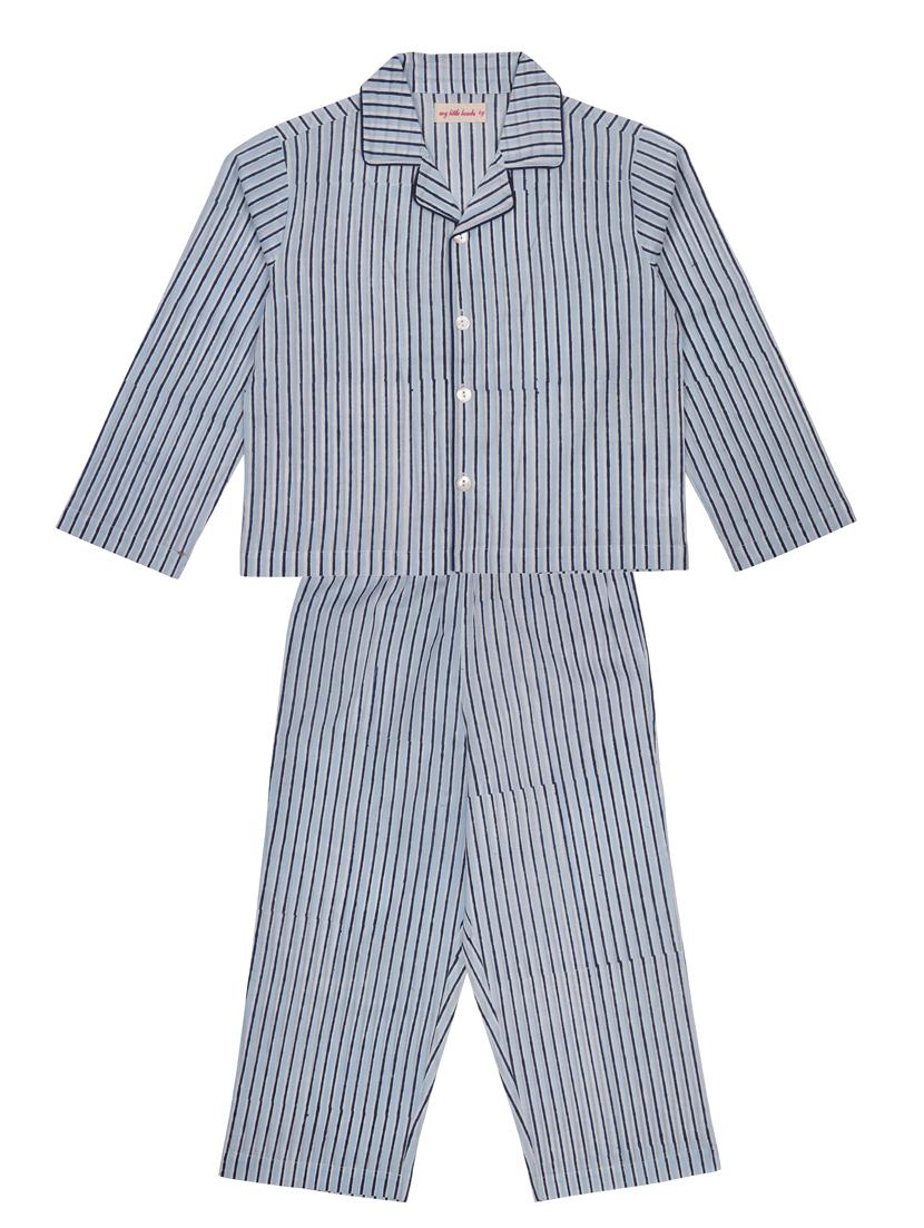 blue printed nightwear pyjama set  - 18251537 -  Zoom Image - 0