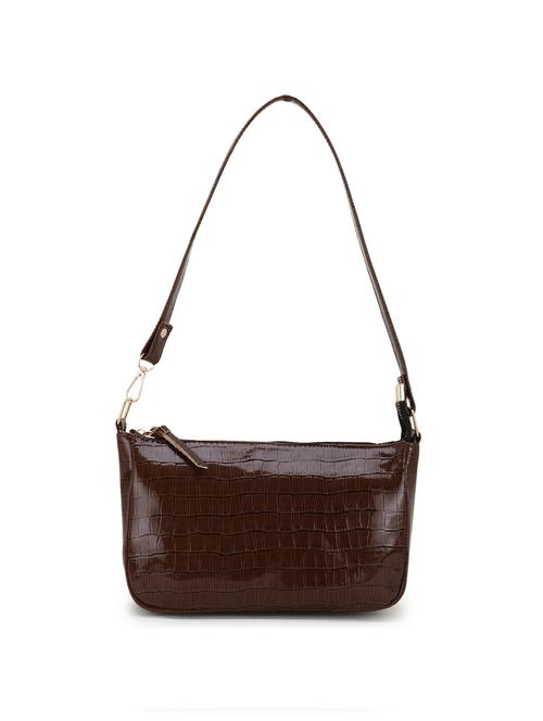 brown leatherette (pu) handbag - 18252911 -  Standard Image - 0