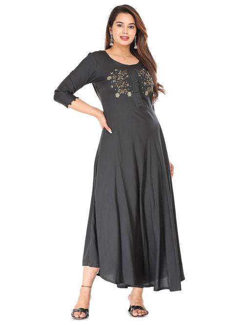 embellished flared ethnic dress - 18253922 - Very Small Image - 1