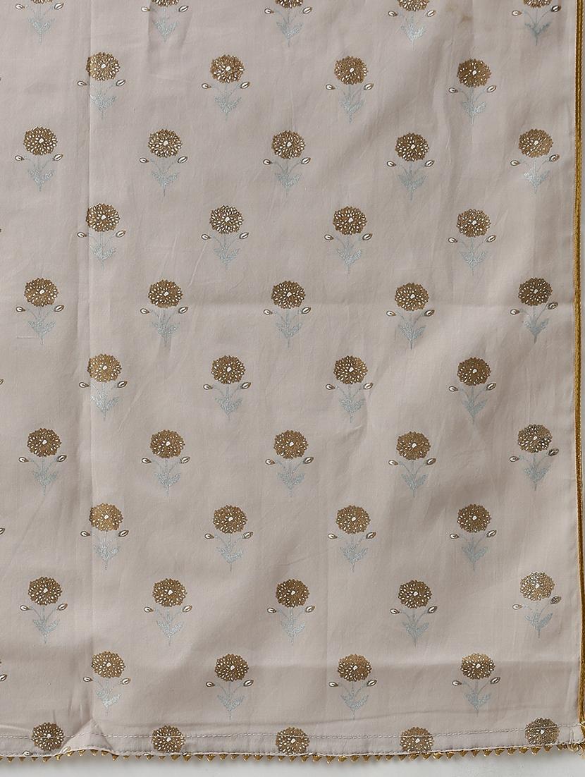 grey cotton blend kurta sharara set - 18260897 - Standard Image - 7