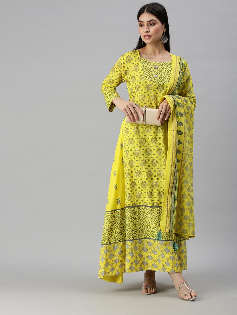 lime printed suit set - 18260915 - Zoom Image - 4