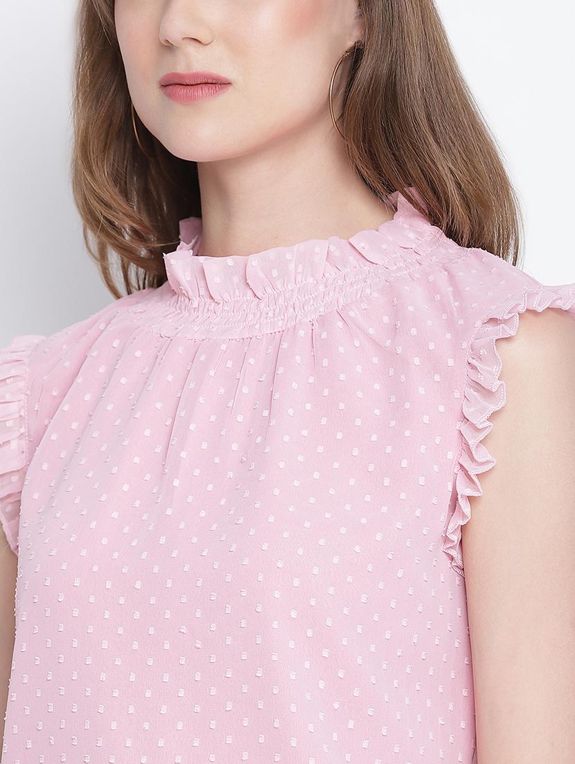 women's straight round neck top - 18262082 - Standard Image - 4