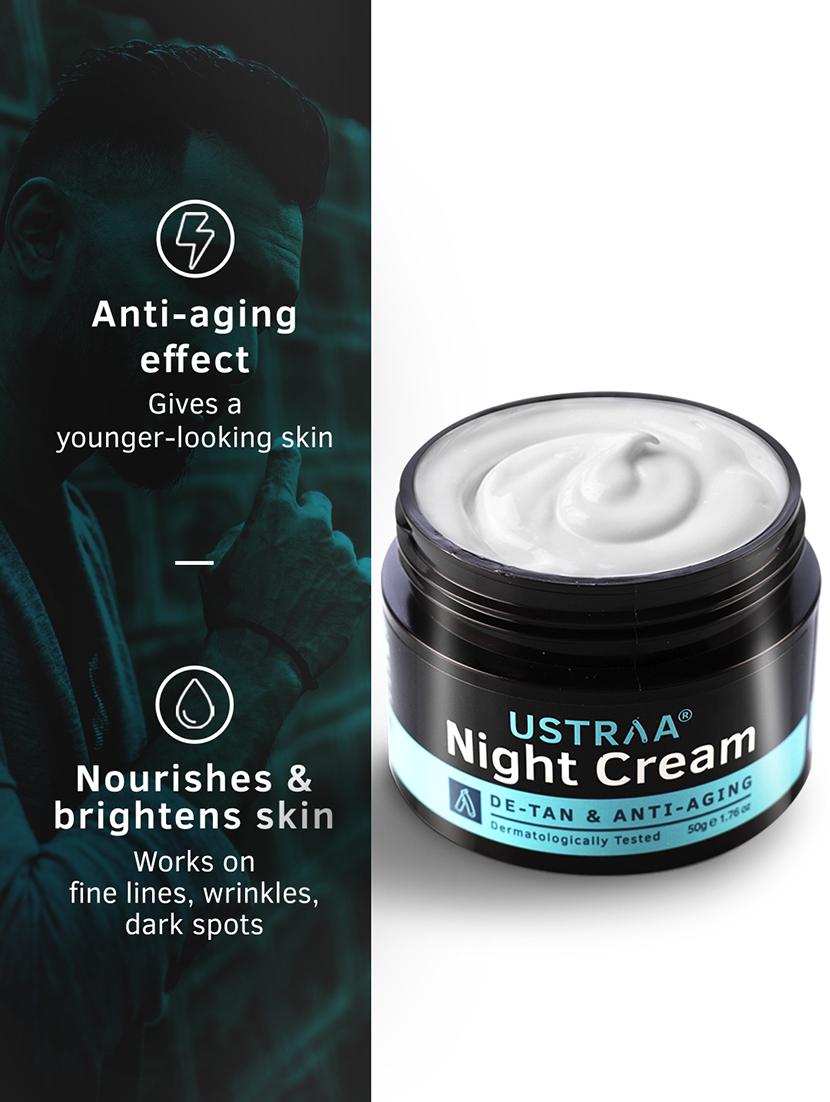 ustraa night cream - de-tan and anti-aging-50g & hair growth vitalizer-100ml - 18274742 - Standard Image - 5