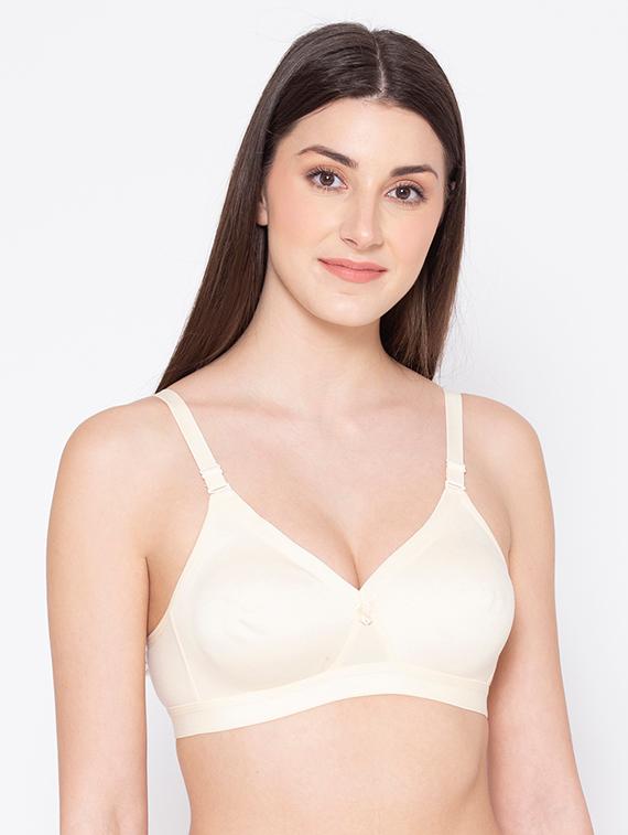 beige solid t-shirt bra