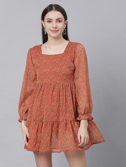 women's tiered dress floral dress - 18284874 - Very Small Image - 1