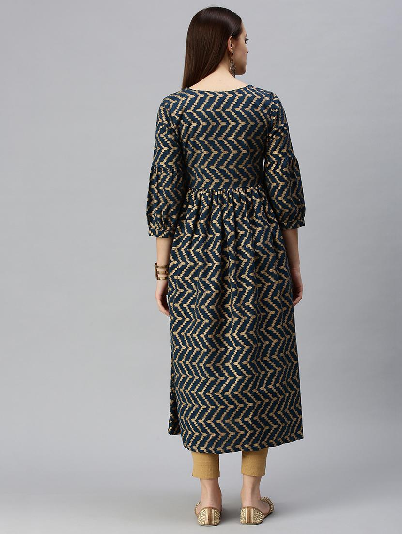women's flared kurta - 18284936 - Standard Image - 2
