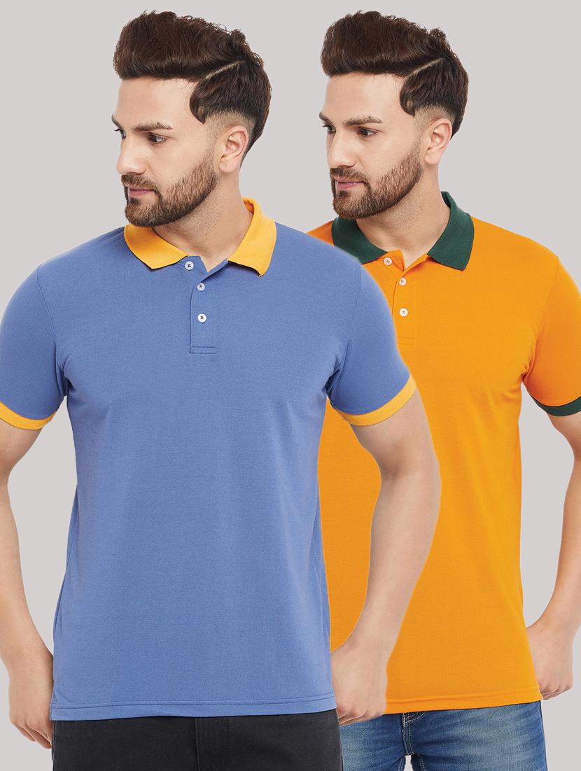 set of 2 multicolored solid polo t-shirt - 18292710 - Zoom Image - 0