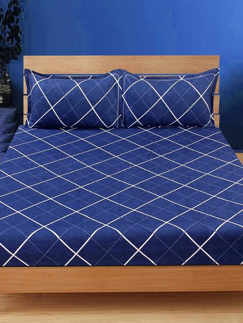 vas collections 144tc double bedsheet with 2 pillow covers - supersoft microfiber - breathable & wrinkle free - 3 pcs set - 18297250 - Very Small Image - 1