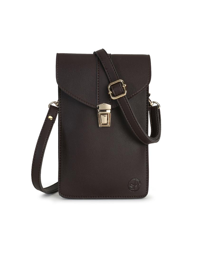 brown solid sling bag - 18301542 -  Zoom Image - 0