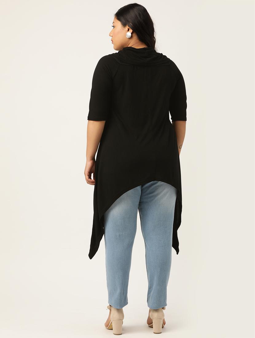 women's asymmetric round neck top - 18304003 - Zoom Image - 2