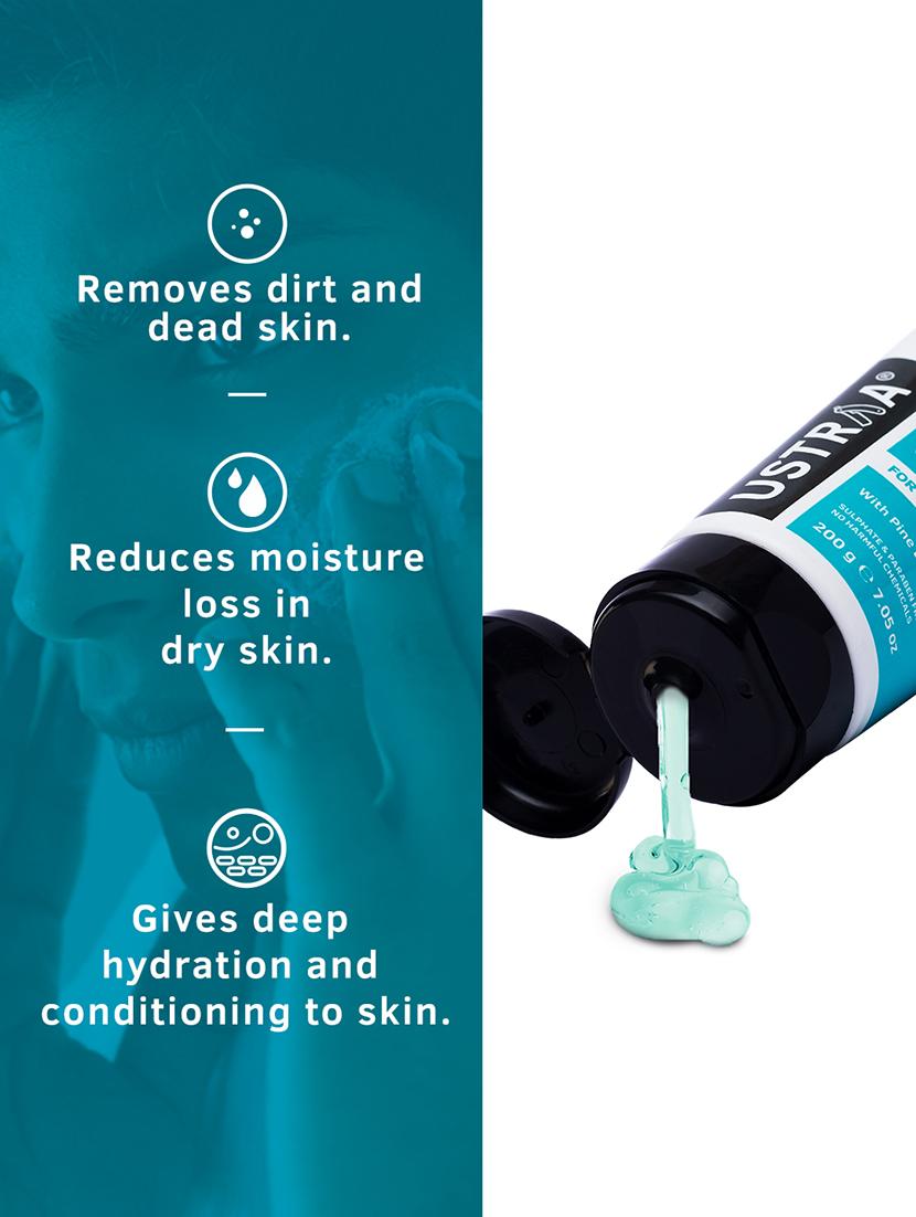 ustraa body lotion germ free - 200ml& face wash - dry skin (mint cool) - 200g - 18316161 - Zoom Image - 6